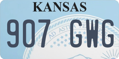 KS license plate 907GWG
