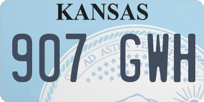 KS license plate 907GWH