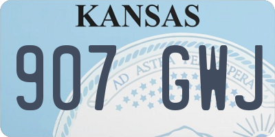 KS license plate 907GWJ