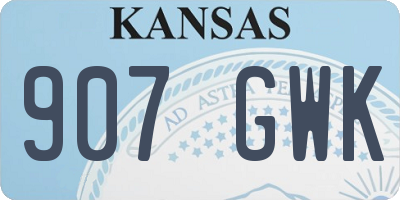 KS license plate 907GWK