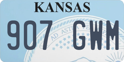 KS license plate 907GWM