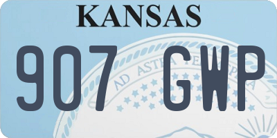 KS license plate 907GWP