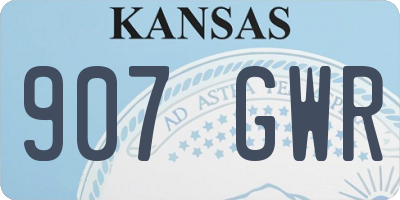 KS license plate 907GWR
