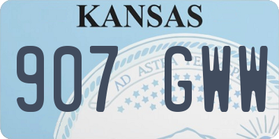 KS license plate 907GWW