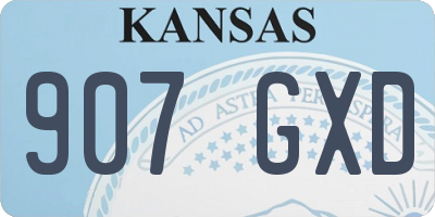 KS license plate 907GXD