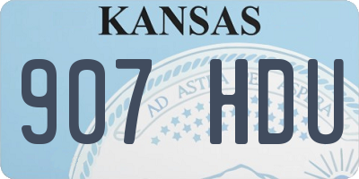 KS license plate 907HDU