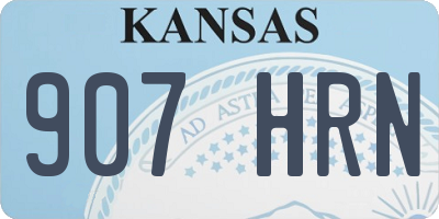 KS license plate 907HRN