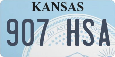 KS license plate 907HSA