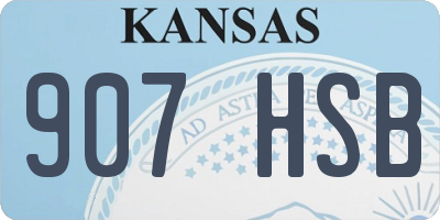 KS license plate 907HSB