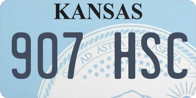 KS license plate 907HSC