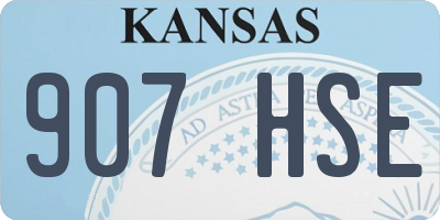 KS license plate 907HSE