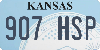KS license plate 907HSP