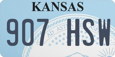 KS license plate 907HSW