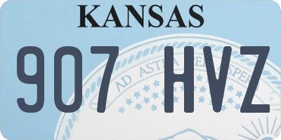 KS license plate 907HVZ