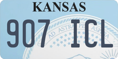 KS license plate 907ICL