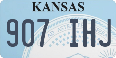 KS license plate 907IHJ