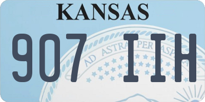 KS license plate 907IIH