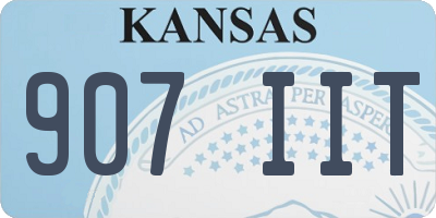 KS license plate 907IIT