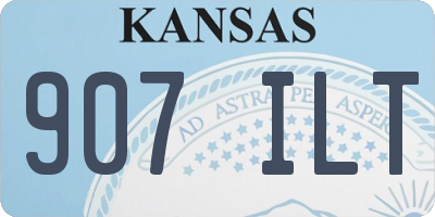 KS license plate 907ILT