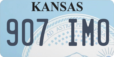 KS license plate 907IMO