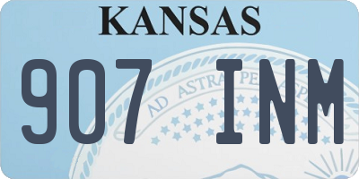 KS license plate 907INM
