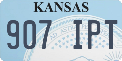 KS license plate 907IPT
