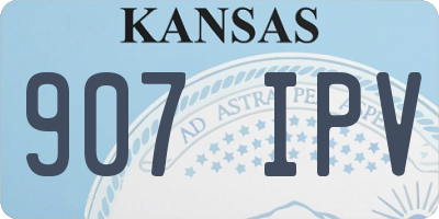KS license plate 907IPV