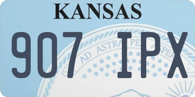 KS license plate 907IPX