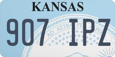 KS license plate 907IPZ