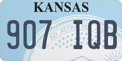 KS license plate 907IQB