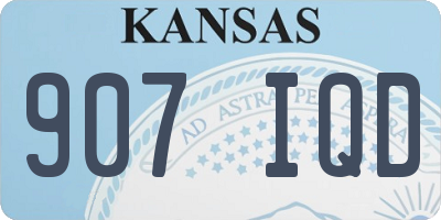 KS license plate 907IQD