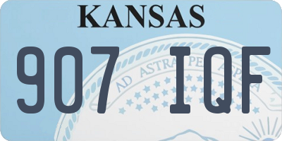 KS license plate 907IQF