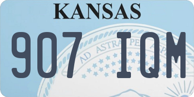 KS license plate 907IQM
