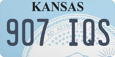 KS license plate 907IQS