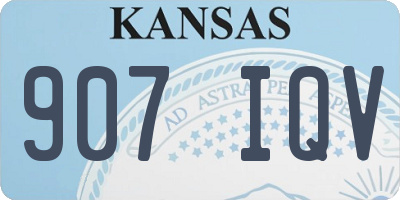 KS license plate 907IQV