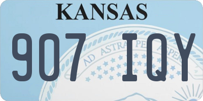 KS license plate 907IQY