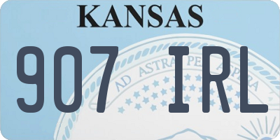 KS license plate 907IRL