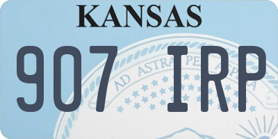 KS license plate 907IRP
