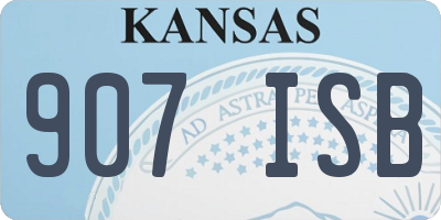 KS license plate 907ISB