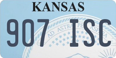 KS license plate 907ISC