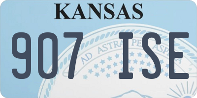 KS license plate 907ISE