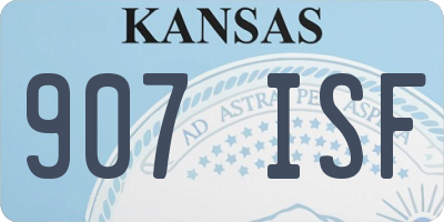 KS license plate 907ISF