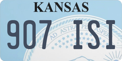 KS license plate 907ISI