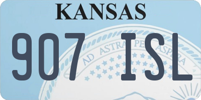 KS license plate 907ISL