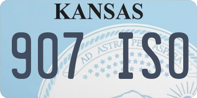 KS license plate 907ISO