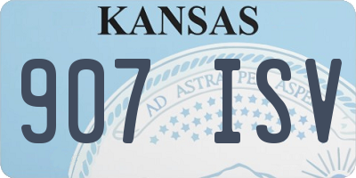 KS license plate 907ISV