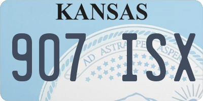 KS license plate 907ISX