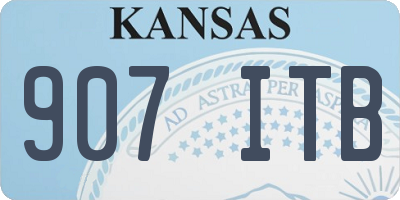 KS license plate 907ITB