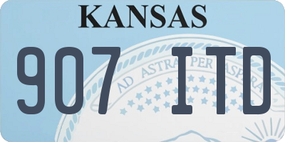 KS license plate 907ITD