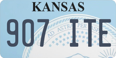 KS license plate 907ITE